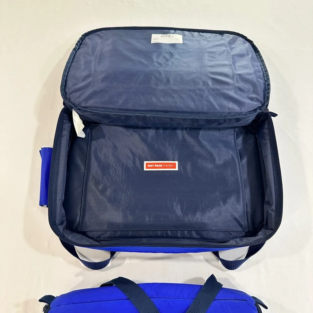 Pyrex Portables Insulated Thermal Casserole Carrier Bag Blue Set of 2 Hot Pocket